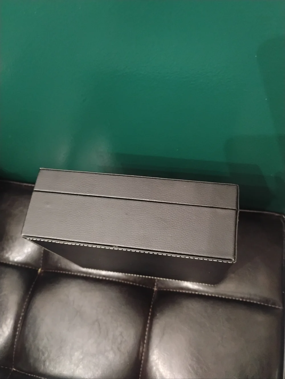 Black Leatherette Storage Box from Figgers